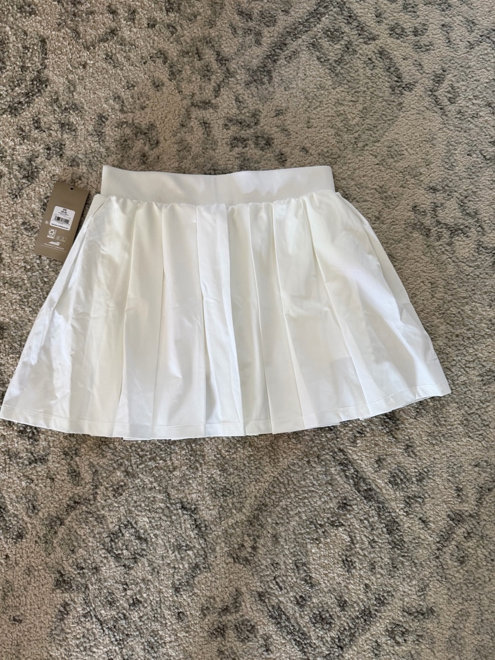 Avia White Circle Skirt with Pleats